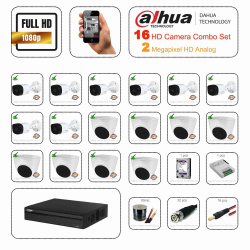 Dahua 2megapixel HDCVI 16 Cctv Camera Setup Combo Kit